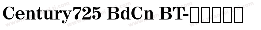 Century725 BdCn BT字体转换